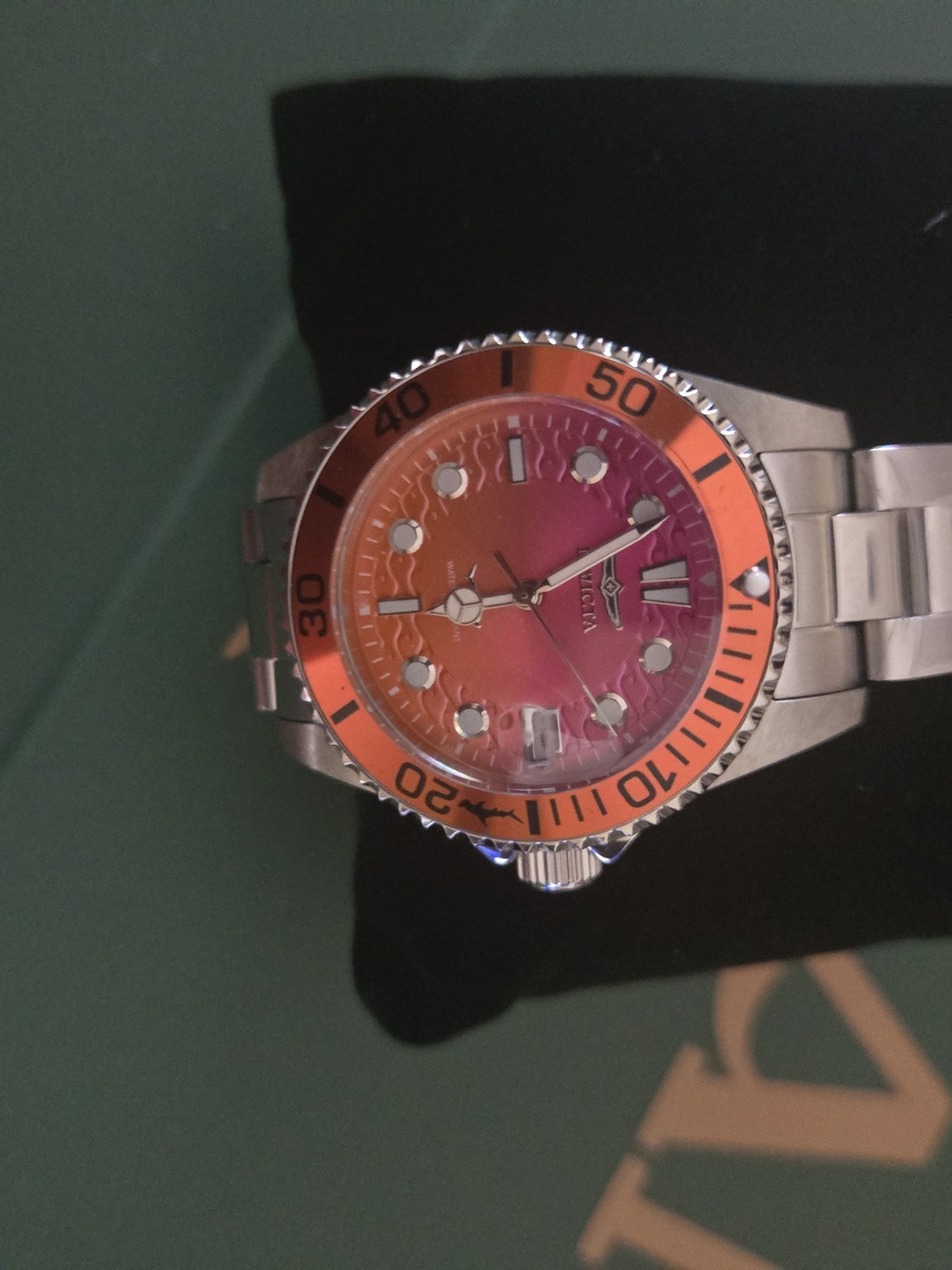 Invicta Women's Orange and Pink Gradient Dive Watch - Stainless Bracelet